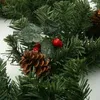 Décorations de Noël Décorations de Noël Ornements Arbre de Noël Guirlande Rotin Maison Mur Pin Suspendu Vert Couronne Artificielle Cheminée Année Décor 231207