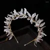 Grampos de cabelo resina flor mulheres hairband casamento tiara coroa ouro prata cor nupcial peça acessórios