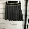 Girls Brand Pleated Dresses Letters Jacquard Skirts 2 Colors High Waist Dress Luxury Soft Touch Ladies Dress Clothing