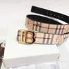 Designer Berberry Belt Men's Belt Double Sided Cowhide B Button Business Leisure Net Red Light Luxury Double Button