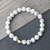 Strand casais tai chi yin yang pulseira 8mm pedra natural preto fosco branco pinho contas pulseiras para mulheres homens moda jóias presentes