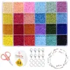 Other 2mm Multicolor Seed Beads Jewelry Making Kit Beads for Bracelets Bead Craft Kit Set Glass Seed Letter DIY Art and Craft 231207