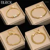 Pulseras de eslabones EILIECK 316L Acero inoxidable Color dorado Pulsera impermeable para mujeres Chica Moda Cadena de muñeca Brazaletes Joyería Regalos de vacaciones