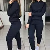 Pantalon deux pièces pour femmes 2 ensemble survêtement imprimé printemps automne fermeture éclair manches longues veste pantalon sport Jogging costume femme Streetwear tenues 231206