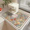 Mattor Köksavloppsdyna Absorberande skåltorkning Mattmattor Nonslip Sink Bottle Rug Tabellery Placemat Drainer Alfombra 231207