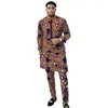 Vêtements ethniques Nigérian Imprimer Hommes Vêtements Set Dashiki Chemises avec pantalons Pantalons masculins Costumes de style traditionnel Modèle africain Vêtements de mariage