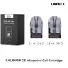 Original Uwell Caliburn G3 integrierte Spulenkartusche, 2,5 ml, seitliche Füllung, 2 ml, 1,2 Ohm/0,6 Ohm/0,9 Ohm für Caliburn G3 Pod Kit Verdampfer E-Zigarette, 4 Stück/Packung