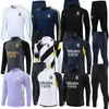 新しいフットボールトラックスーツレアルマドリッドトラックスーツトレーニング2023 24 Vini Jr Bellingham Camavinga Men Kids Kit Chandal Survetement Training Suit Soccer Jackets Sportswear