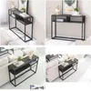 Mobiliário de sala de estar americano varanda mesa metal ferro forjado longo quarto escritório el display estreito side2790503 drop delivery home gar dhz2h