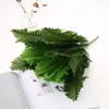 Dekorativa blommor Fake Greenery Green Leaves Artificial Plastic Plants Outdoor Grass Wall Home Garden Wedding Table Party Decoration