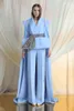 Azziosta Prom Kleider Sky Blue Sticker Jumpsuits formelle Abendkleider Sweep -Zug Spezielle Festzug Junior Party Kleid Custom