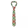 Bow Ties Tie For Men Formal Skinny Neckties Classic Men's Christmas Plaid Check Pattern Wedding Gentleman Narrow
