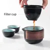 Teaware Sets Chinese Ceramic Infuser Fu Teacups Travel 2 Set Bag Pot With Teapot Tea Porcelain Cups Kung 1 Mini Portable