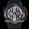 BZF EPIC X CHRONO EC311.21.SD.BB.A Japon VK Mouvement chronographe à quartz Montre pour homme Cadran squelette gris DLC Boîtier en acier noir Bracelet en caoutchouc Chronomètre trustytime001Montres