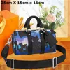 Designer Bag Keepalls Nanos Totes 25cm Snabb axelväska Mens Messenger Graffiti Print ColorBlock Luxury Handväskor Purse Kvinnor Crossbody Väskor Läder Duffel Väskor