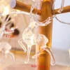 Dekoracje świąteczne Deer LED String Light Renier 5v 1,5 m 10LL -LED BAZTÓW Dekoracja domu w domu na świąteczne przyjęcie świąteczne prezent świąteczny 231207