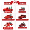 Christmas Decorations OurWarm Christmas Red Truck Desktop Decoration Ornaments Kids Xmas Year Gifts Vintage Metal Home Decoration 231207