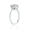 Tk Nieuwe Collectie 925 Zilveren Ovale 8x10mm 4ct Vvs Diamond Engagement Moissanite Ringen voor Vrouwen