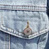 Giacche da donna Donna Autunno Inverno Monopetto Moda Giacca di jeans Casual Jean Donna Bavero Cappotto corto Top Capispalla Manica lunga