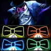 Neck Ties Cuff Links Men Glowing Tie LED Necktie Neon Luminous Party Night Haloween Christmas Decor Light Up Decoration DJ Bar Club 231206