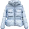 24 early spring new Miu women's style paired with waist pocket design, warm down jacket on the upper body