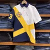 2025S herr designer polos t-shirt avslappnad färg matchning med 100% ren bomullsmän korta ärm t-shirt ny stil s-xxl asiatisk storlek