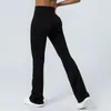 Calças ativas femininas yoga flare leggings cintura alta dança pilates fitness ginásio nádegas levantamento treino de perna larga ao ar livre trem esporte collants