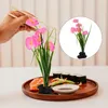 Servis uppsättningar Artificial Calla Flower: Japanese Sushi Plate Decoration Plants Greenery Buskar 3st för inomhus utomhusträdgårdsfönster