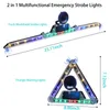 Noodflitslichten op zonne-energie voor voertuigen USB oplaadbaar 11 knippermodi Afstandsbediening LED-veiligheidslichten met hoge intensiteit voor vrachtwagens en auto's