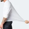 Koszule męskie 6xl jesień i zimowa siła elastyczna nie-żelaza męskie na długi rękawe biznesowe koszulę Solid Kolor Merceryzowany pionowa koszula 231207