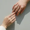 Обручальные кольца 2023 Пара Серебро 925 пробы с бриллиантами Past D Color Обручальное кольцо для мужчин и женщин 231206