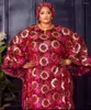 Etniska kläder Fashion Africa för kvinna Dashiki Velvet Fabric Sequin Embroidery Lace Loose Long Dresses High Quality Free Size