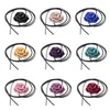 Choker Y4QE Big Rose Flower Women Brud Justerbara Mariage Jewelry Y2K -tillbehör