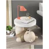 Living Room Furniture Home Decor Vigorous Bear Statue Side Table Nordic Animal Coffee Sofa Corner Bedside Cupboard 230729 Drop Deliver Dh6If