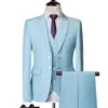 Trajes para hombres Blazers BlazerPantsVest Classic Hombres Traje de negocios formal Slim Royal Blue Wedding Groom Wear Traje masculino Traje de caballero negro M-6XL 231206