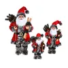 Decorazioni natalizie 60/40 cm Grandi bambole di Babbo Natale di Natale Ornamenti in piedi Figurina di Babbo Natale Decorazione della casa di Natale Regalo per bambini navidad 231207