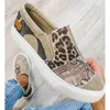 Scarpe eleganti da donna PU Canvas Sneakers piatte Color Block Luxury Designer Casual Slope Heel Beach Office Party Autunno 231207