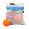 Sacos de compras reutilizáveis, malha ecológica, vegetais, frutas, brinquedos, bolsa de armazenamento, sacolas de mão, saco de armazenamento ambiental para casa