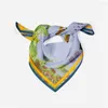 Foulards 53cm Croquis de style chinois de Vanessa Luxe Femme Foulard en soie Bandana Bandeau Hijab Musulman Foulard Vêtements Accessoire Pour Sac