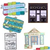 Broches Broches Bibliothèque Émail Pin Librairie Badge Lecture Panier Broche Bookish Cadeau Amoureux Présent Drop Livraison Bijoux Dhylq