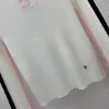 Maglioni firmati per donna Abbigliamento Maglione da donna Patchwork di colore a contrasto Alta elasticità Camicia base sottile Maglia a maniche lunghe Top Maglione firmato Donna