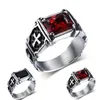 Cluster Ringe Mode Einfache Quadratische Zirkon Für Männer Retro Hip Hop Kreuz Legierung Zeigefinger Ring Punk Schmuck Zubehör Urlaub geschenk