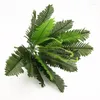 Dekorativa blommor Fake Greenery Green Leaves Artificial Plastic Plants Outdoor Grass Wall Home Garden Wedding Table Party Decoration