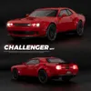 Electric RC Track 1 32 Dodge Challenger Hellcat Redeye Alloy Muscle Car Model Sound and Light Children S Toy Collectibles Birthday Present 231207