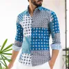 Chemises décontractées pour hommes Mode Printemps et été Chemise à revers à manches longues Sports Loisirs Outdoor Street Pographie Qualité Soie Matériel Plus