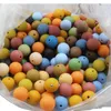 Teethers Toys Colors 20Pcs 10mm 12mm 15mm 20mm Silicone Beads Baby Teething Round Loose Ball Chewable DIY Wood Pearls For Making Pens 231206