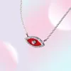 Turkse boze oog ketting 5 kleuren 100 925 sterling zilveren sieraden mooie oog charme geluk meisje cadeau fijne zilveren ketting kraag jewe7076475