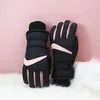 Winter gloves for warmth and windproof women's classic patchwork full palm touch screen skiing gloves