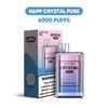 Nuovo Puff Vape 6000Puffs monouso Crystal Ecig vaporizzatore non ricaricabile 2% contenuto 12ML E liquido con il miglior gusto