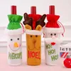 Claus Snowman Babbo Bag Bottle Abito per bottiglia per decorazione per feste di Natale FY5896 1114